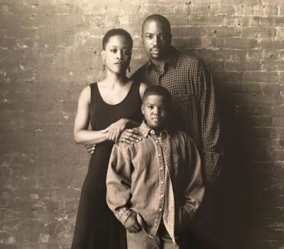 Photo of Malik Yoba along with his wife, Cat Wilson  and his son, Josiah Yoba. 